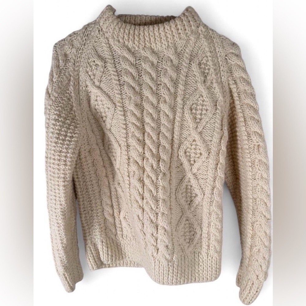 Irish hand-knit fisherman sweater by Aran Creations